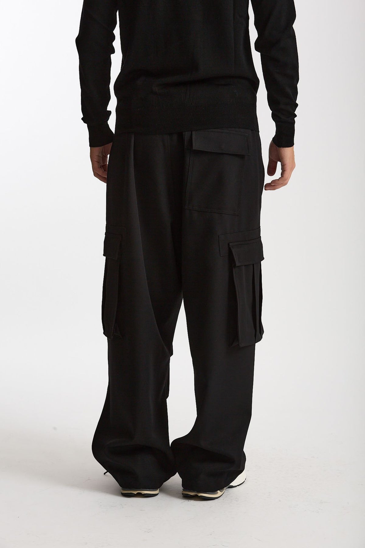 Pantalone cargo LUCIEN CARGO in Lana nero men Nine in the morning - 3