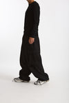 Pantalone cargo LUCIEN CARGO in Lana nero men Nine in the morning - 4