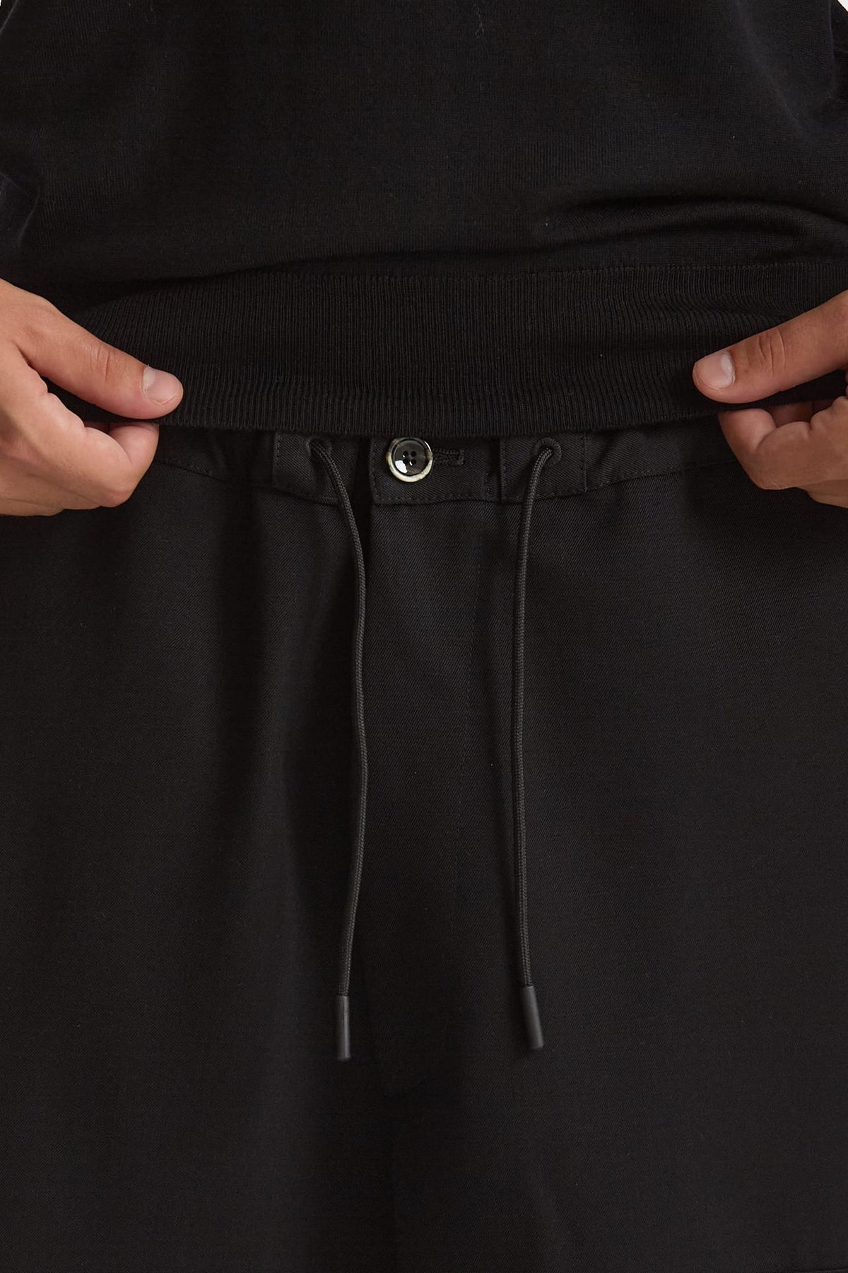 Pantalone cargo LUCIEN CARGO in Lana nero men Nine in the morning - 7