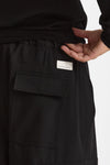 Pantalone cargo LUCIEN CARGO in Lana nero men Nine in the morning - 8