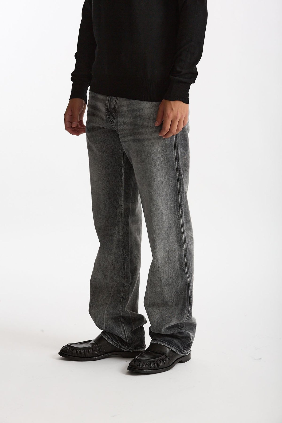 Jeans in cotone fermo grigio men Numeri - 4
