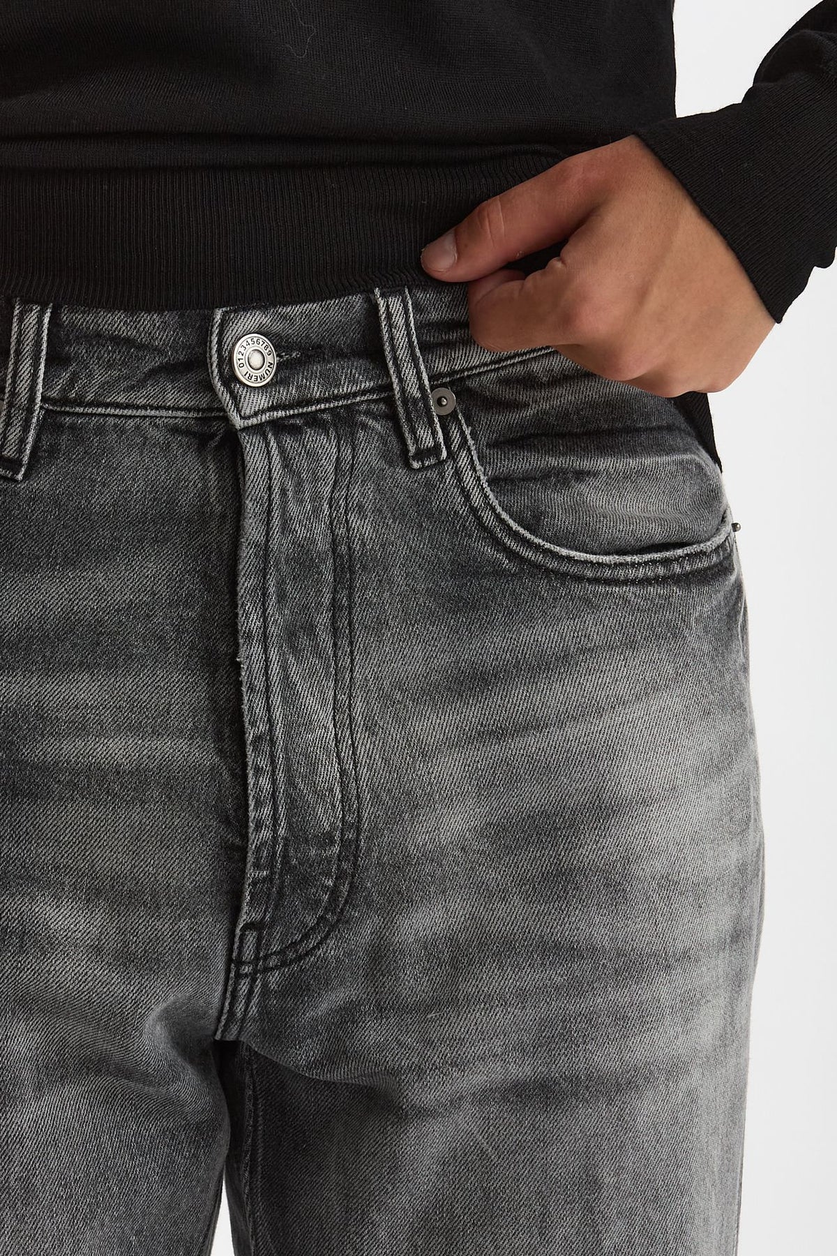 Jeans in cotone fermo grigio men Numeri - 6