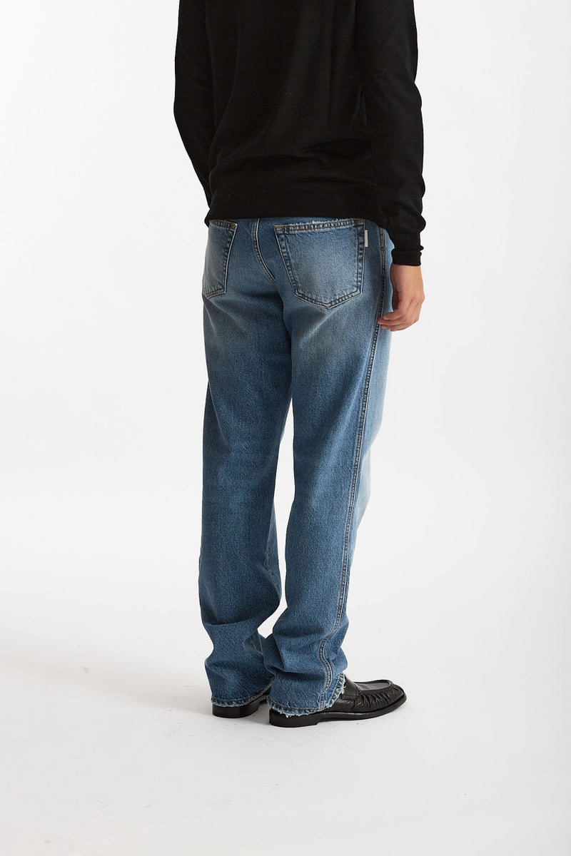 Jeans in cotone fermo lavaggio chiaro men Numeri - 3