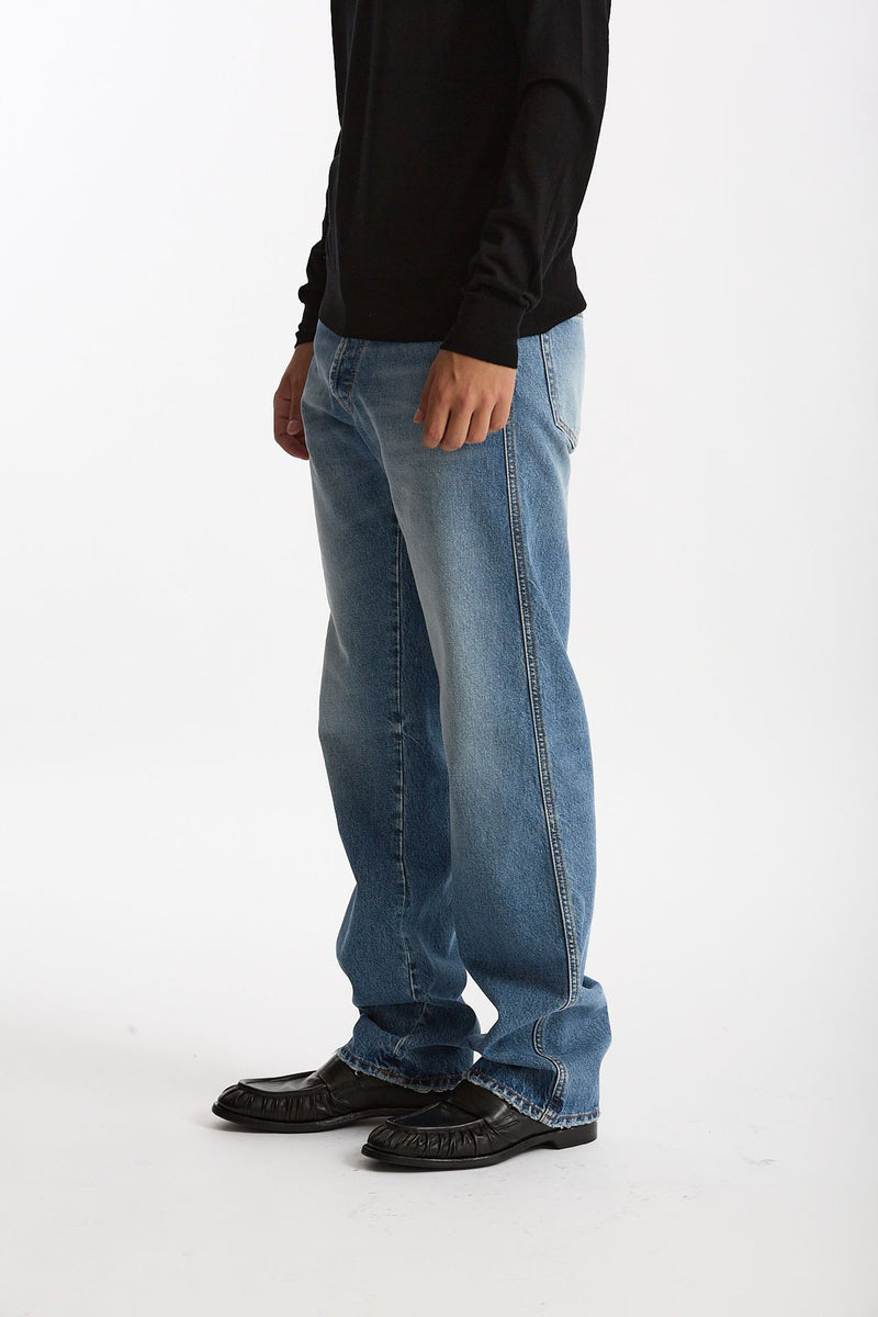 Jeans in cotone fermo lavaggio chiaro men Numeri - 4