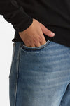 Jeans in cotone fermo lavaggio chiaro men Numeri - 5