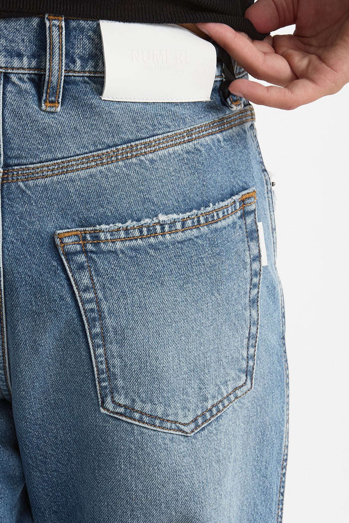 Jeans in cotone fermo lavaggio chiaro men Numeri - 7