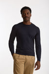 Maglia girocollo in cashmere e seta blu men Mauro ottaviani - 1