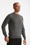 Maglia girocollo in cashmere e seta grigio men Mauro ottaviani - 4