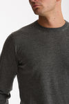 Maglia girocollo in cashmere e seta grigio men Mauro ottaviani - 5
