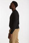 Maglia girocollo in cashmere e seta nero men Mauro ottaviani - 3