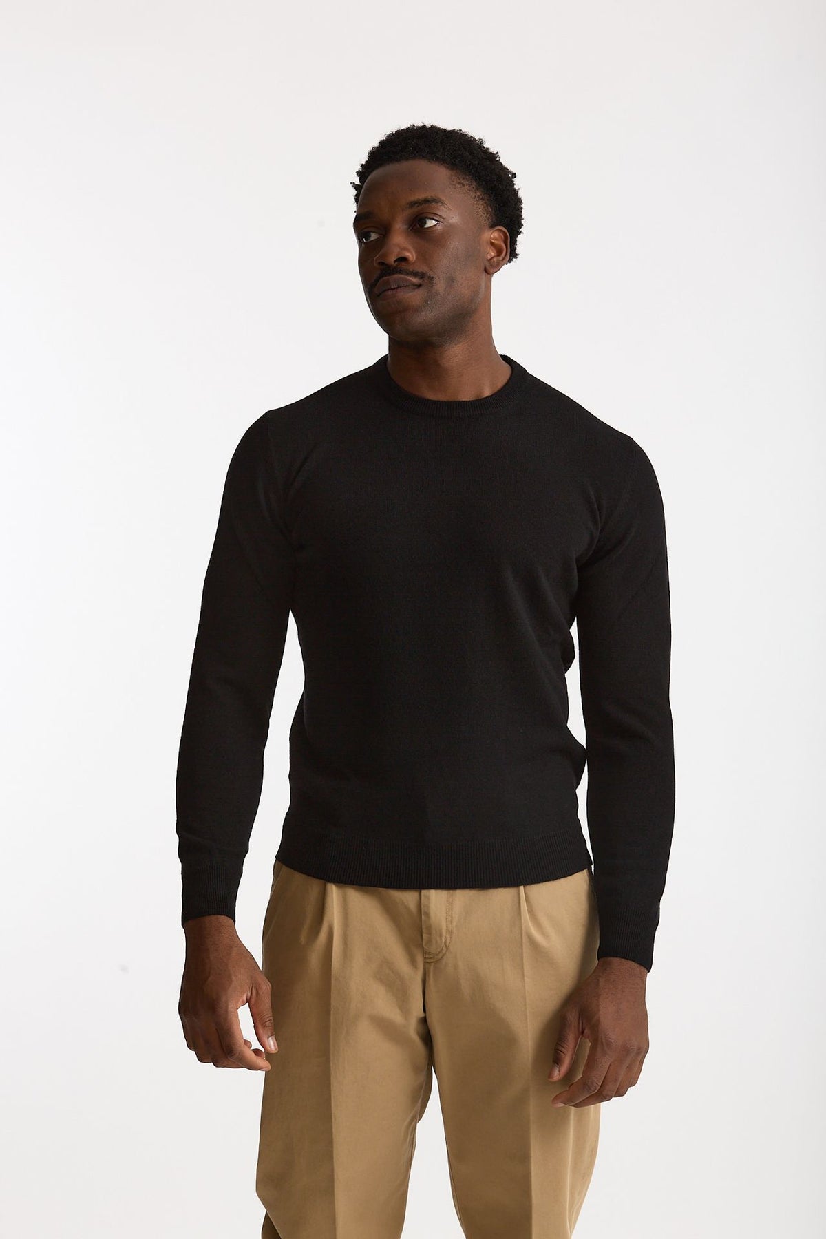 Maglia in lana e cashmere nero men Mauro ottaviani - 1
