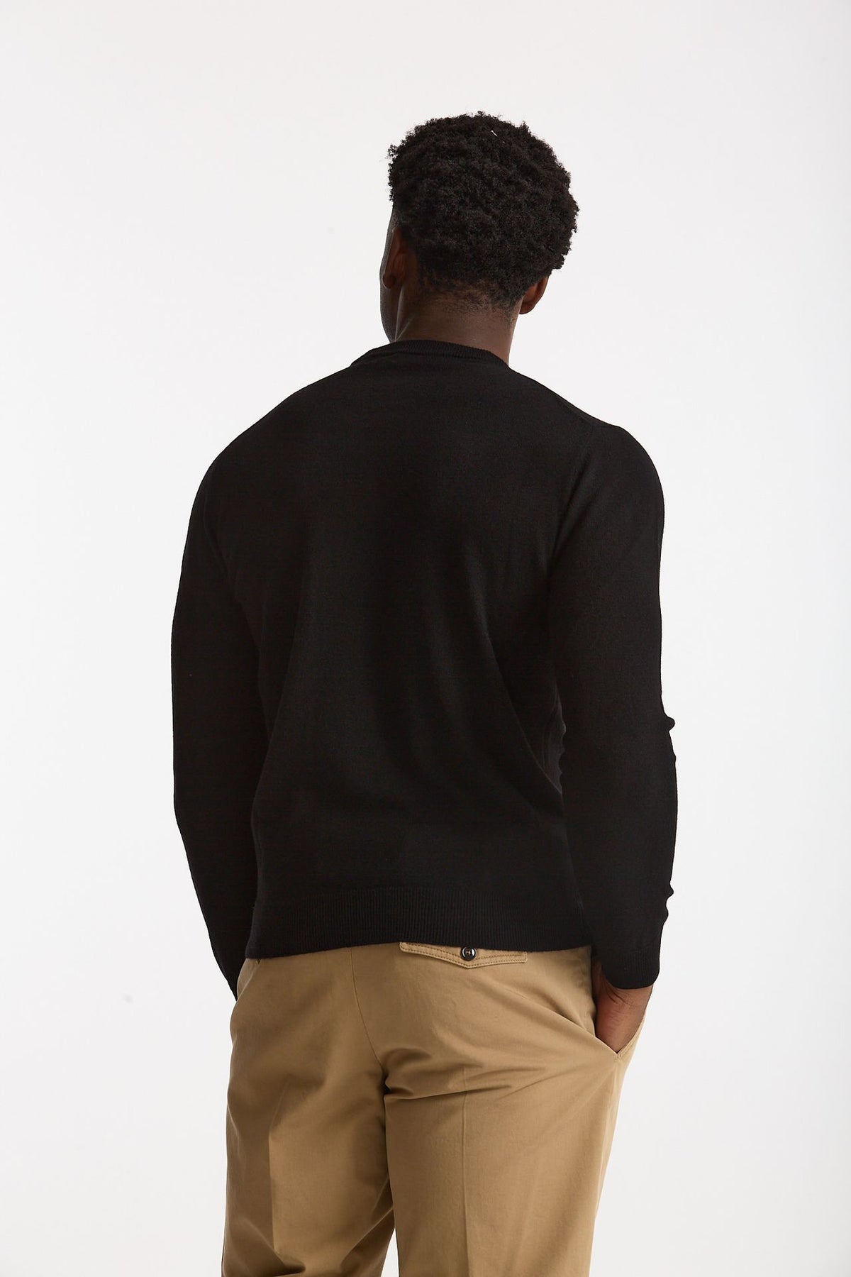 Maglia in lana e cashmere nero men Mauro ottaviani - 3