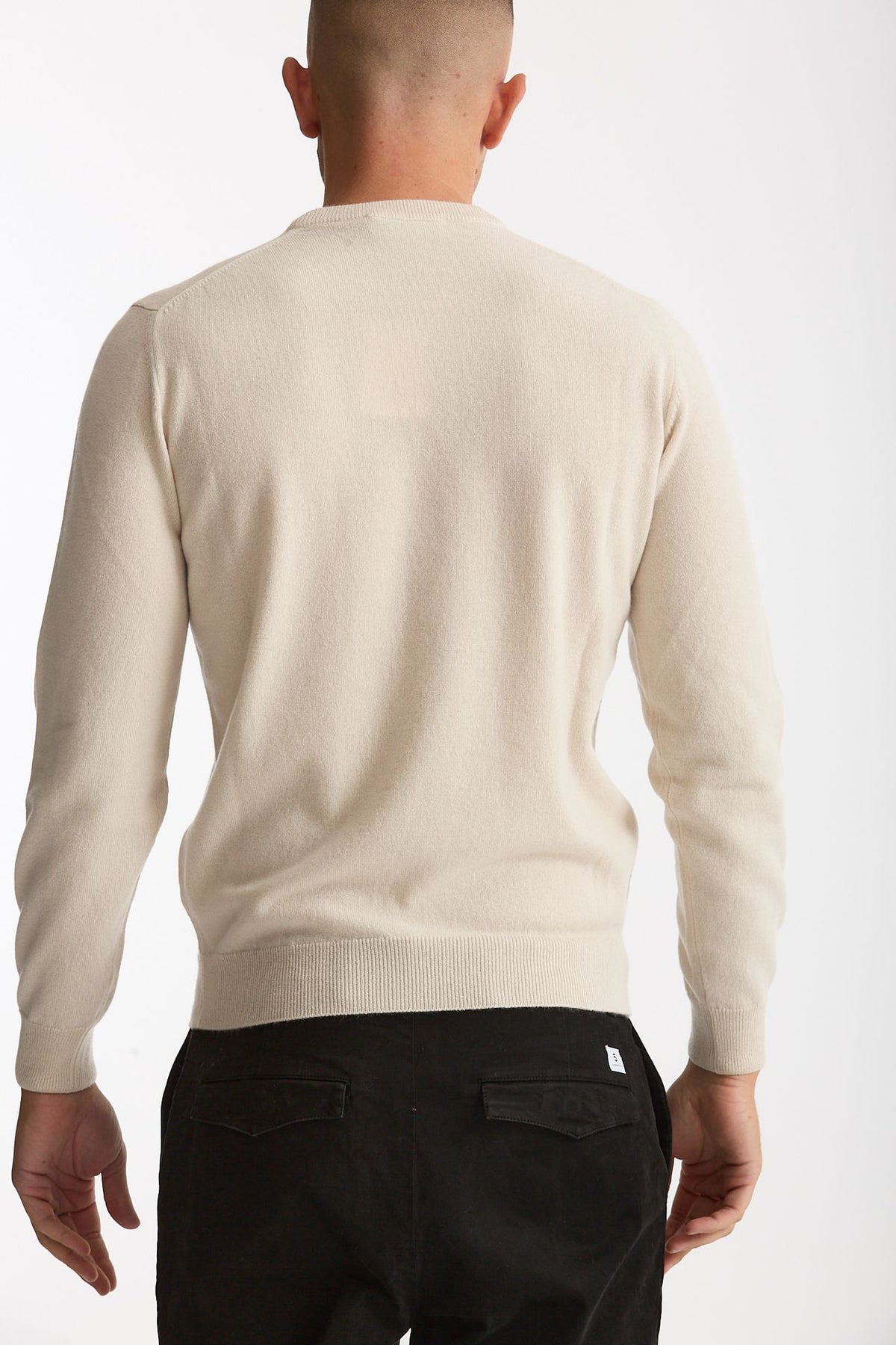 Maglia in lana e cashmere panna men Mauro ottaviani - 3