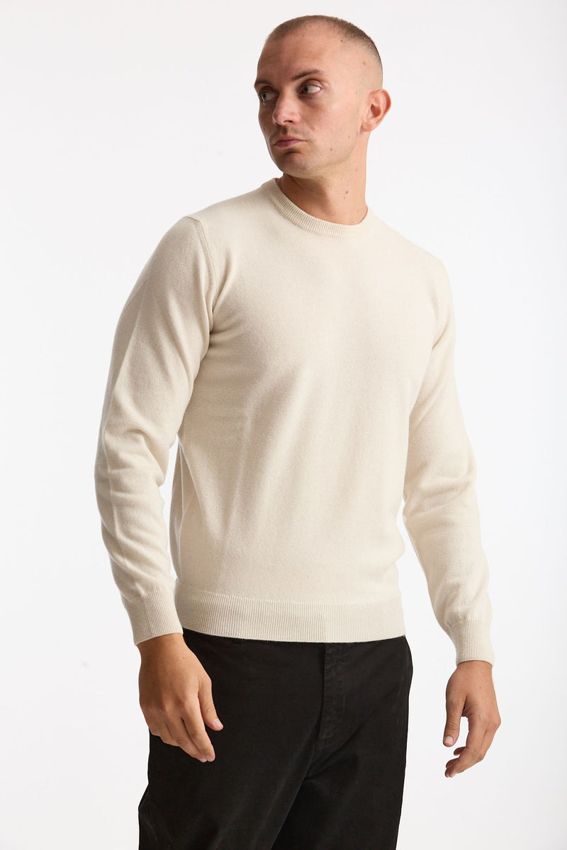 Maglia in lana e cashmere panna men Mauro ottaviani - 4