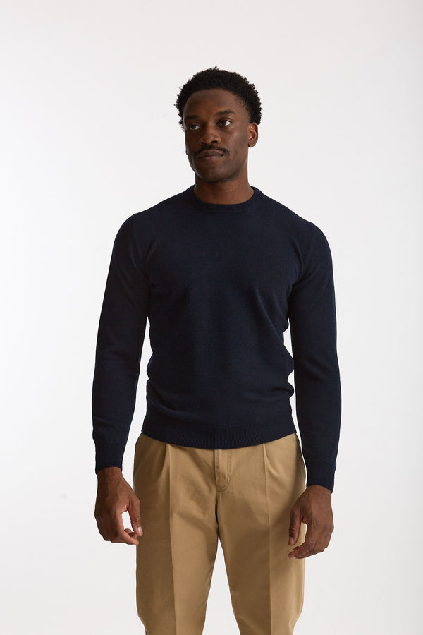 Maglia in lana e cashmere blu men Mauro ottaviani