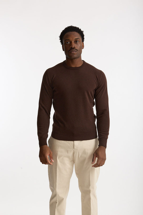 Maglia in lana e cashmere marrone men Mauro ottaviani