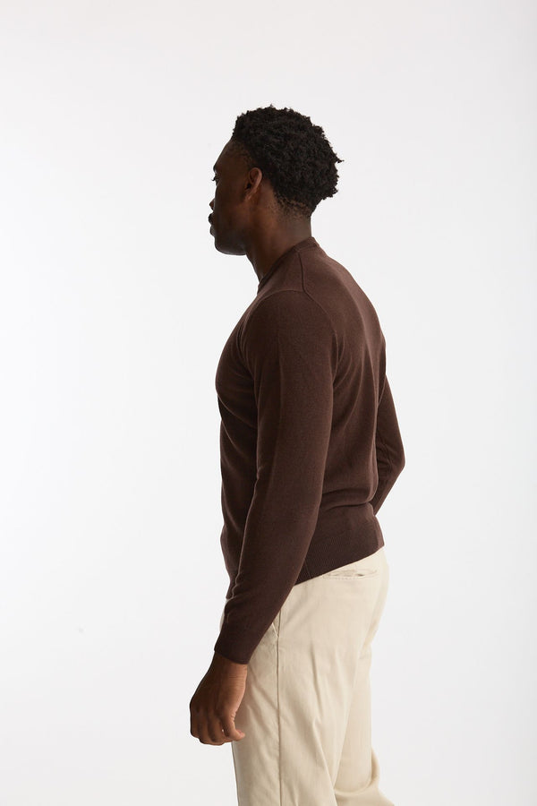 Maglia in lana e cashmere marrone men Mauro ottaviani