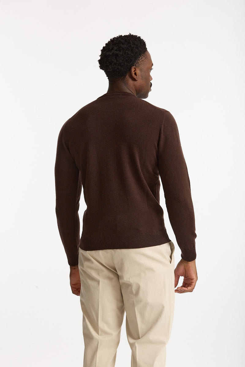 Maglia in lana e cashmere marrone men Mauro ottaviani - 3