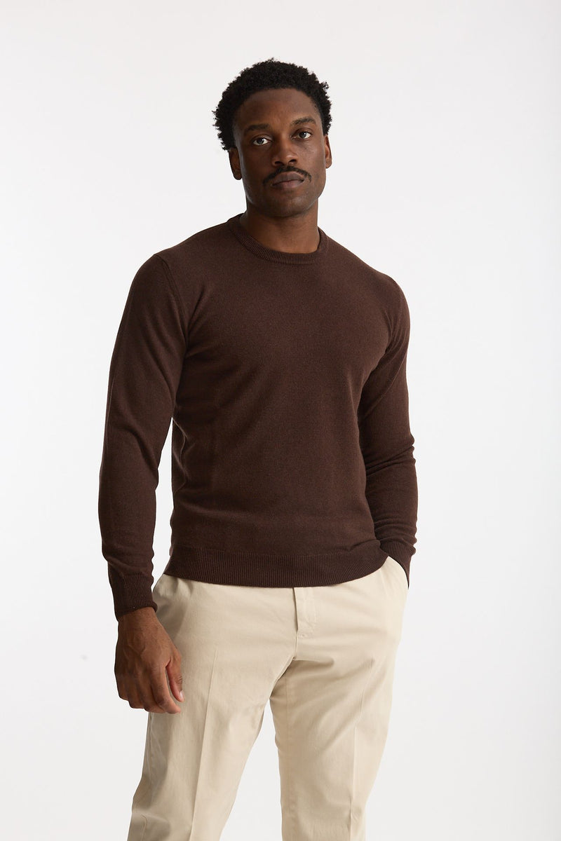 Maglia in lana e cashmere marrone men Mauro ottaviani - 4