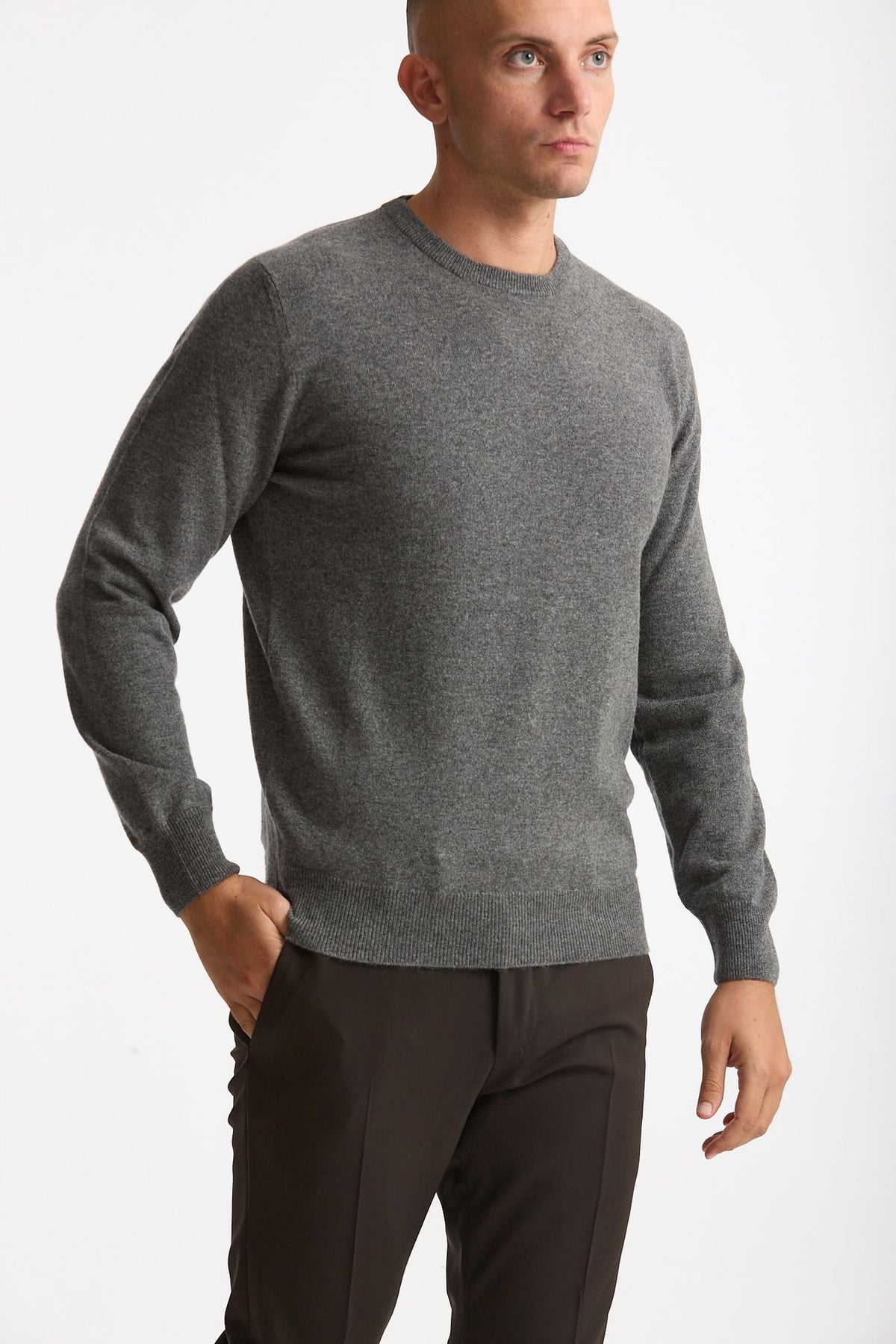 Maglia in cashmere grigio men Mauro ottaviani - 4