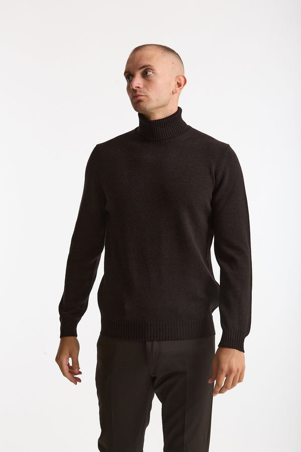 Dolcevita in lana nero men Mauro ottaviani