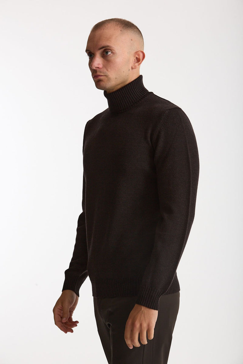Dolcevita in lana nero men Mauro ottaviani - 3
