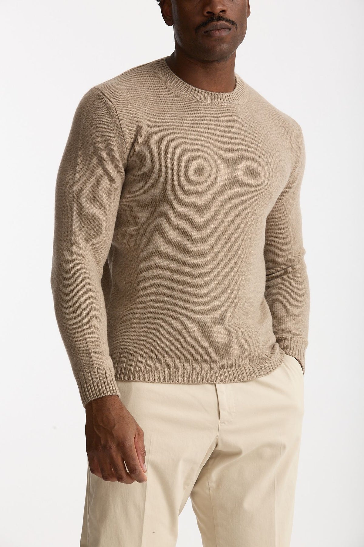 Maglia in cashmere beige men Mauro ottaviani - 4