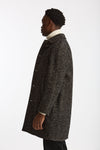 Cappotto MARCELLO monopetto Spinato nero e beige men Paltò - 4
