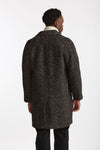 Cappotto MARCELLO monopetto Spinato nero e beige men Paltò - 5