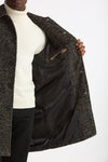 Cappotto MARCELLO monopetto Spinato nero e beige men Paltò - 7