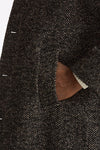 Cappotto MARCELLO monopetto Spinato nero e beige men Paltò - 8