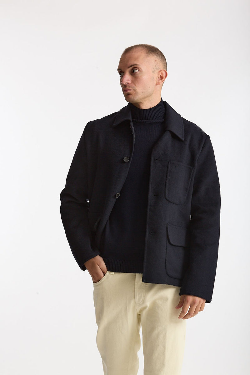 Overshirt in misto lana blu men Paul smith - 3