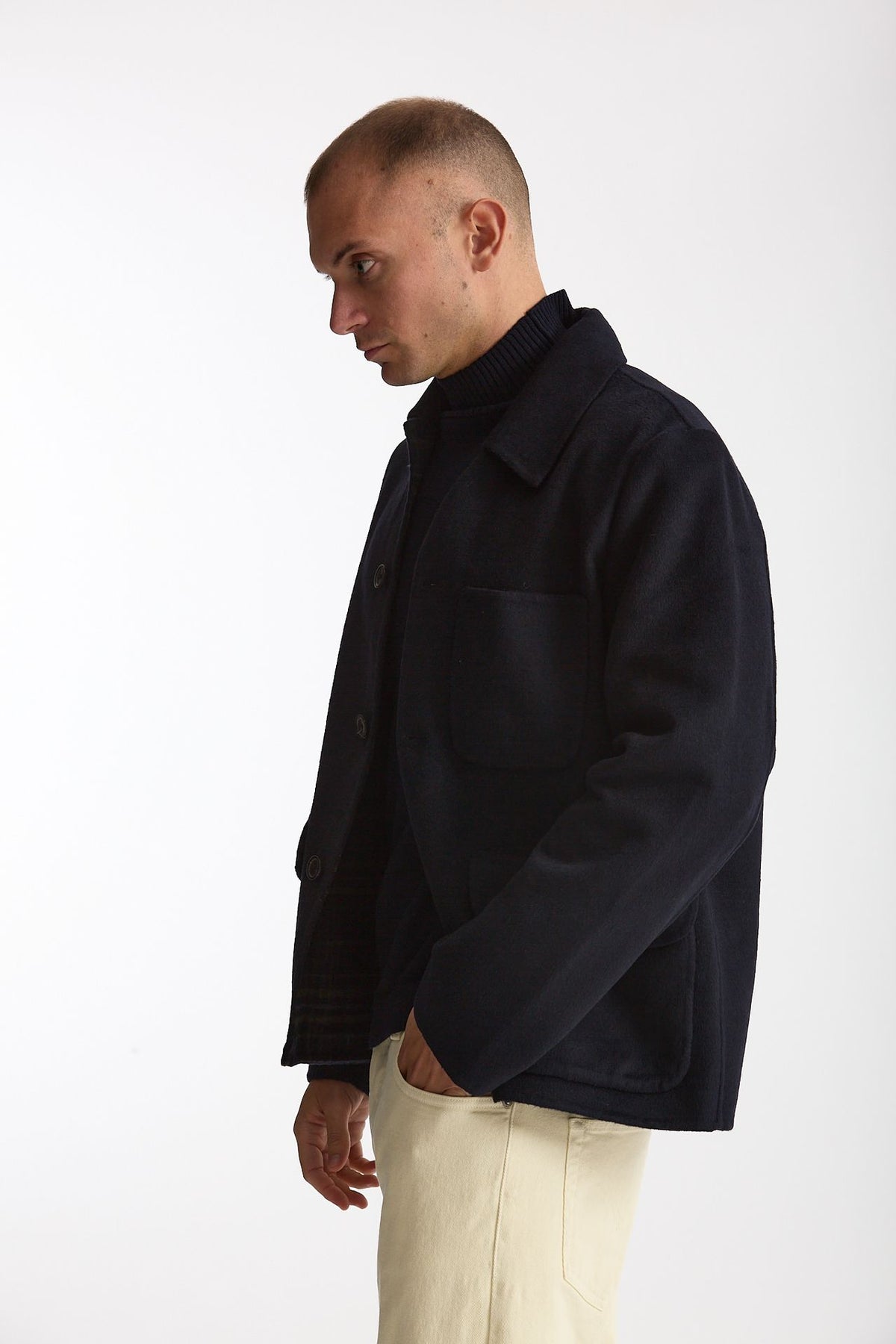 Overshirt in misto lana blu men Paul smith - 2