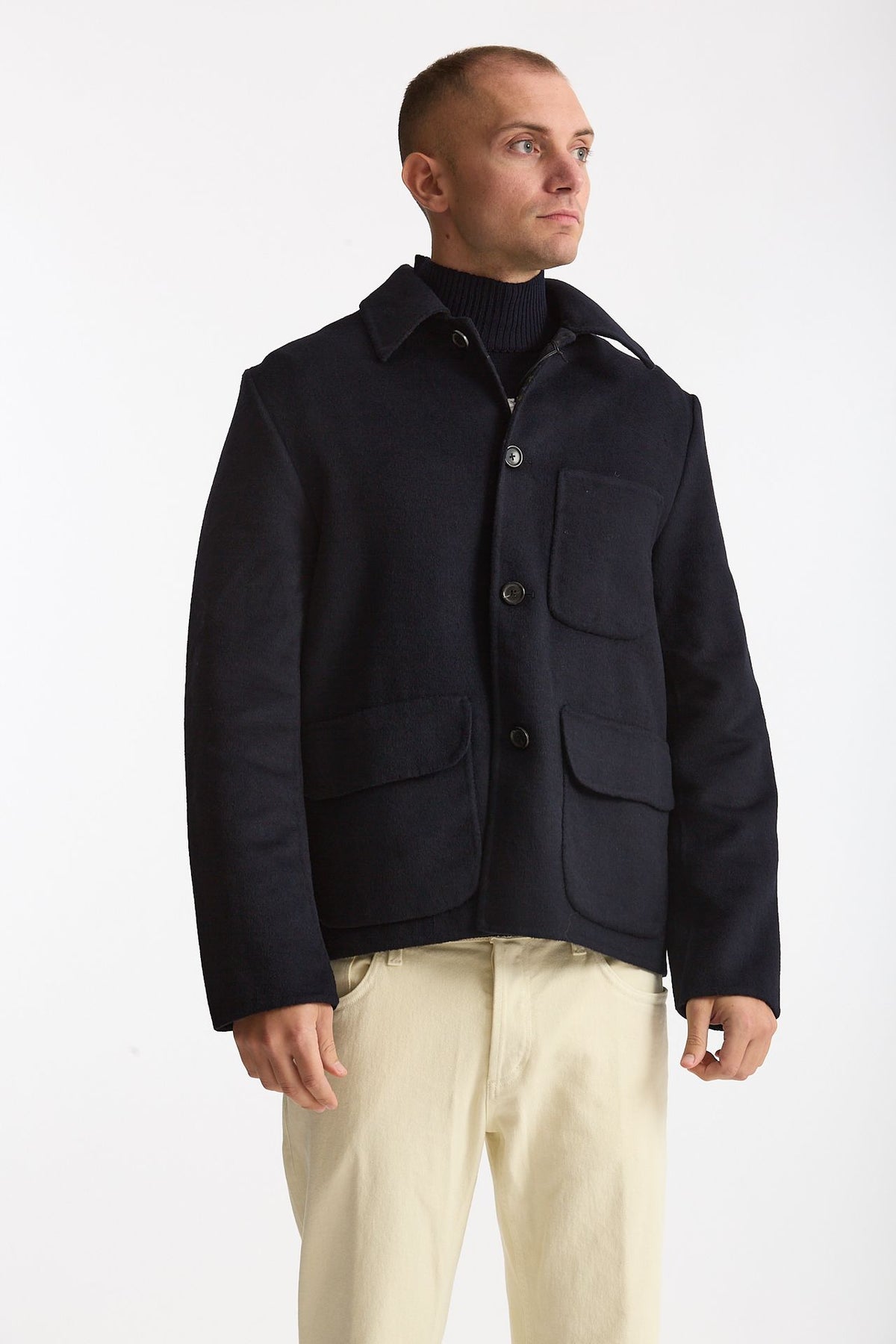 Overshirt in misto lana blu men Paul smith - 6