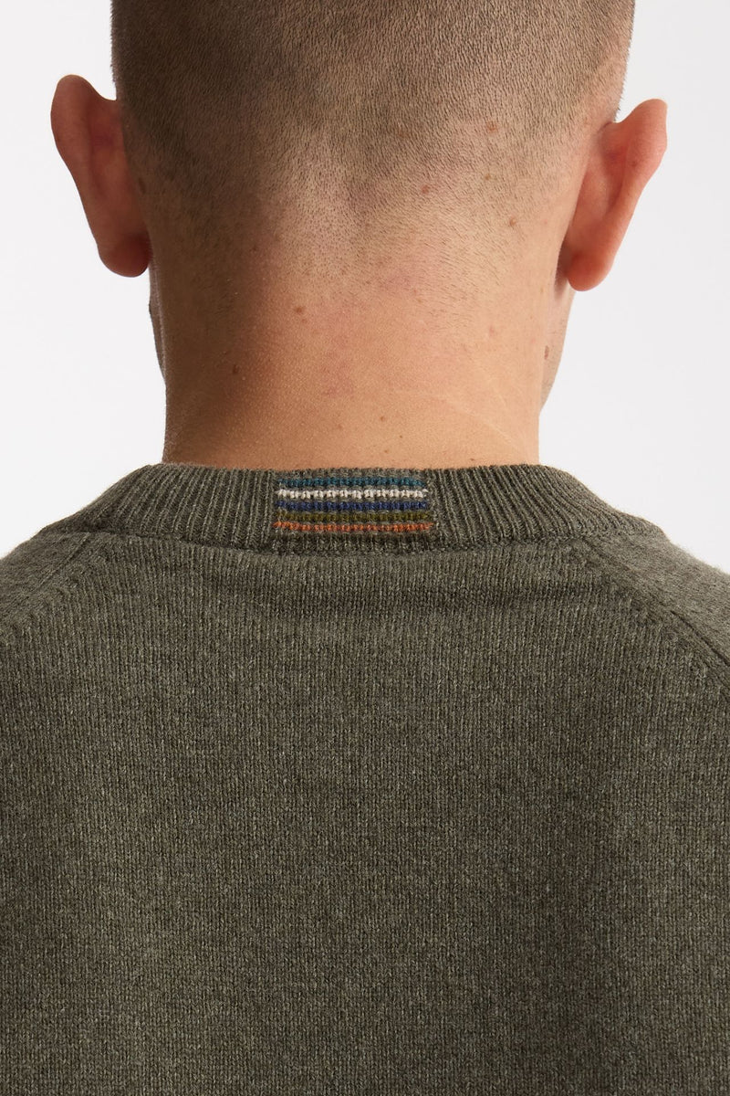 Maglia girocollo in lana oliva men Paul smith - 4