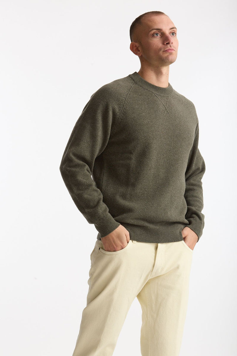 Maglia girocollo in lana oliva men Paul smith - 5