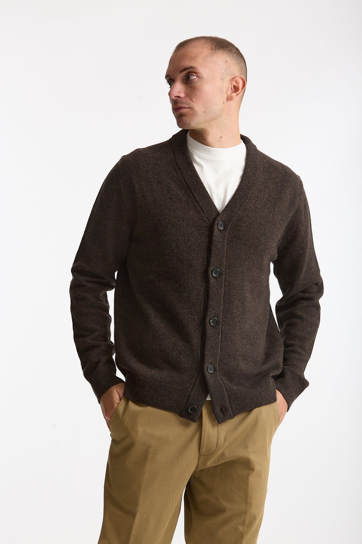 Cardigan in lana marrone men Paul smith - 5