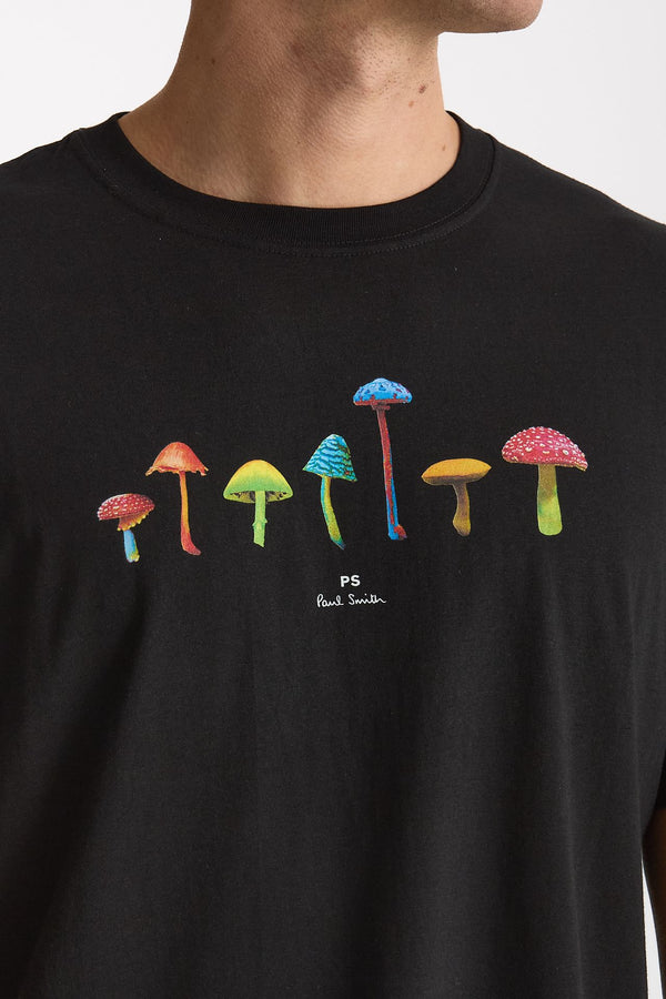 T-shirt stampa in cotone nero men Paul smith