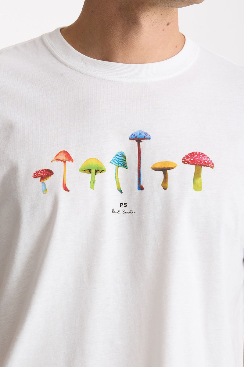 T-shirt stampa in cotone bianco men Paul smith - 5
