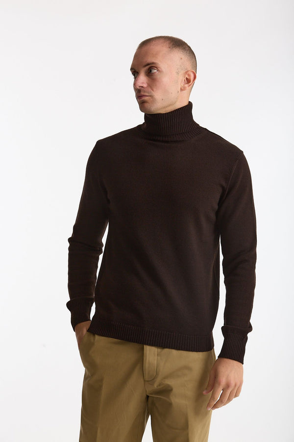 Dolcevita in lana marrone men ( p - s )