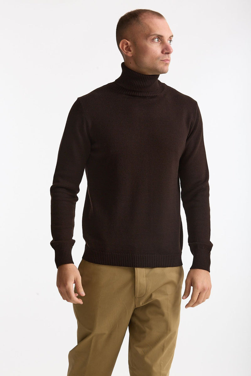 Dolcevita in lana marrone men ( p - s ) - 4
