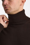 Dolcevita in lana marrone men ( p - s ) - 5