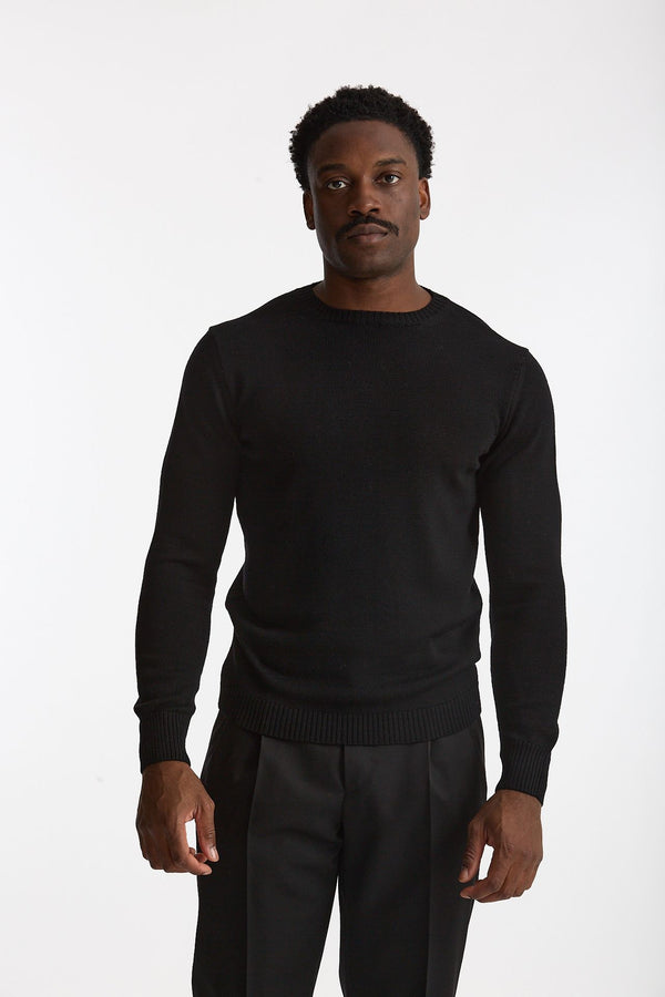 Maglia in lana nero men ( p - s )