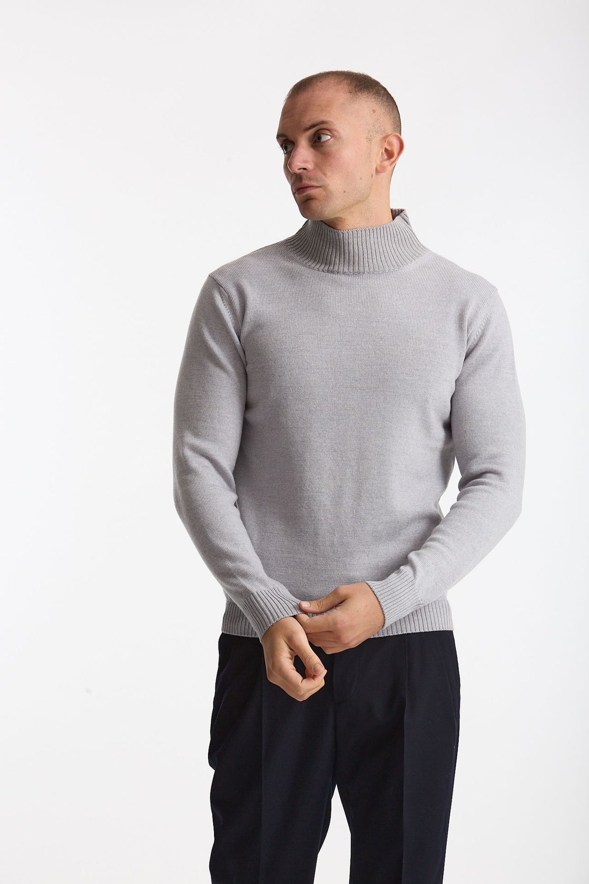 Lupetto in lana grigio chiaro men ( p - s ) - 2