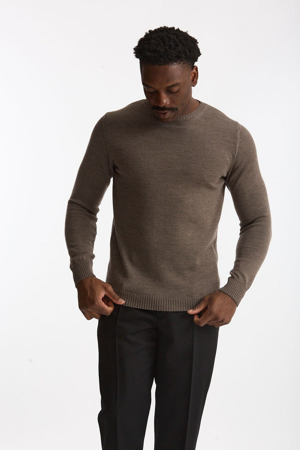 Maglia in lana tortora men ( p - s )