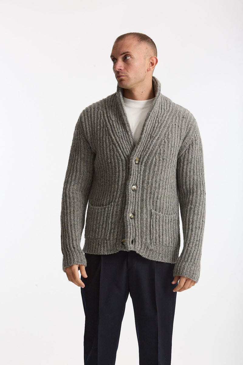 Cardigan in lana grigio men ( p - s ) - 3