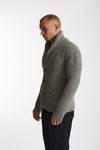 Cardigan in lana grigio men ( p - s ) - 1