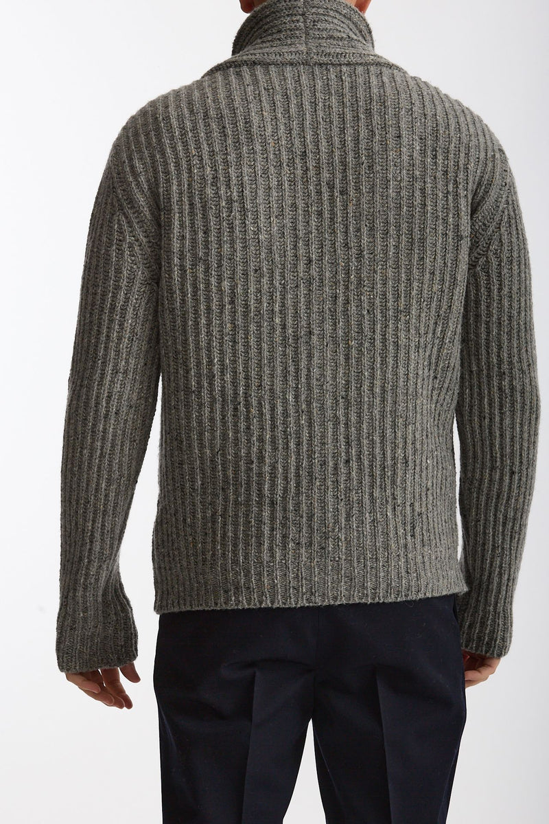 Cardigan in lana grigio men ( p - s ) - 4