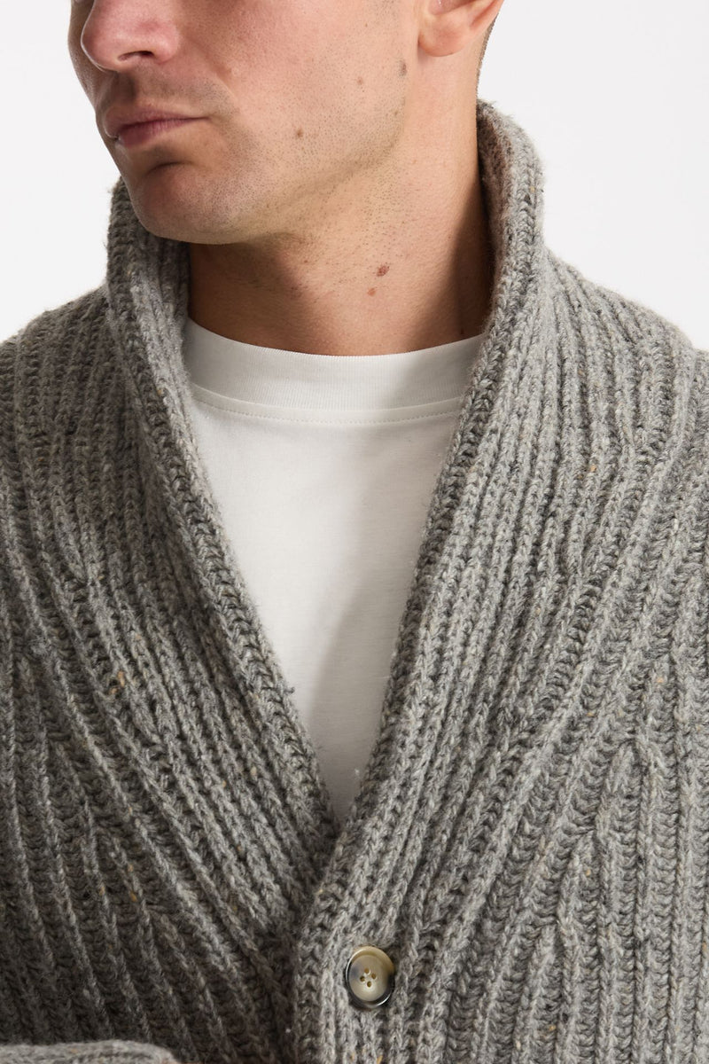 Cardigan in lana grigio men ( p - s ) - 5