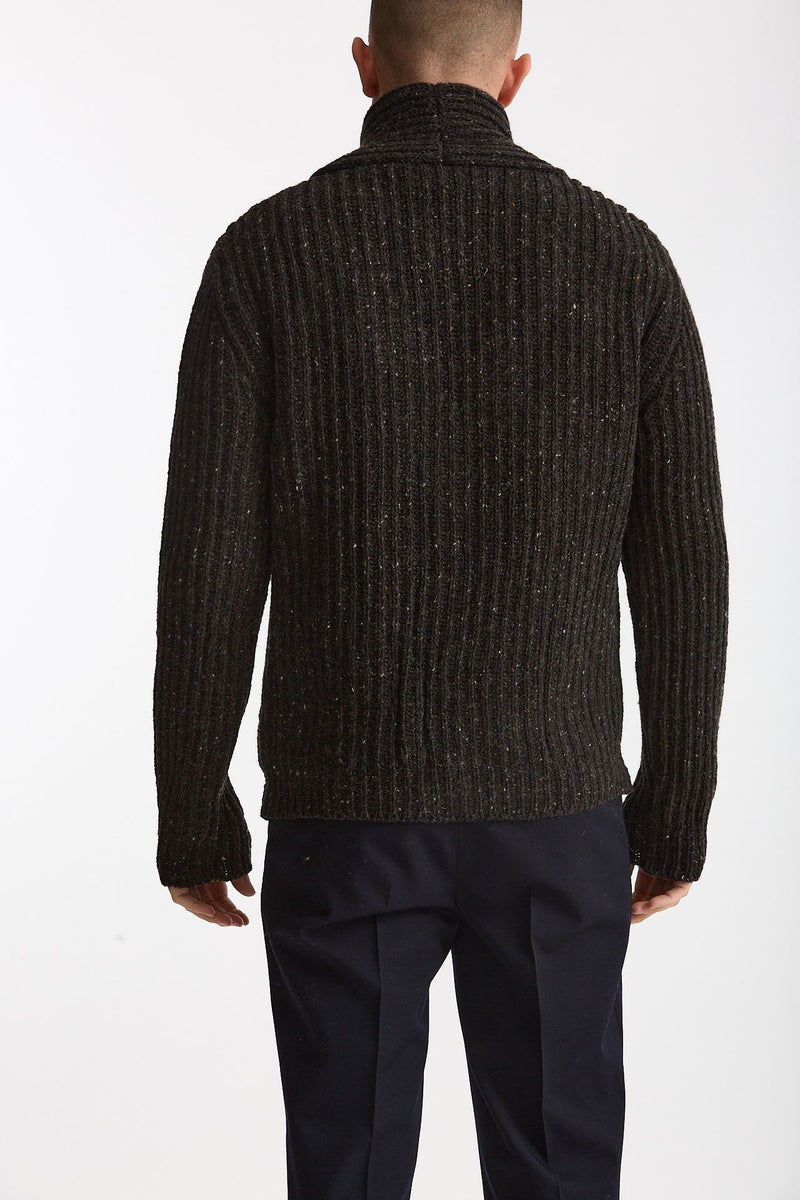 Cardigan in lana marrone men ( p - s ) - 5
